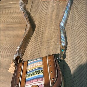 Tony Lama Crossbody Bag with Multicolor Pattern